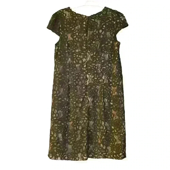SUZI CHIN for‎ MAGGY BOUTIQUE Black CAP Sleeve LACE Cocktail DRESS LBD Size 12P - Picture 1 of 11